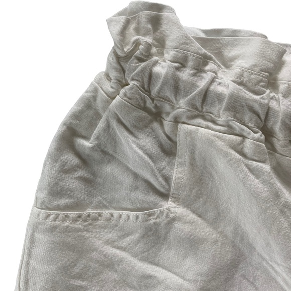 Young Fabulous & Brooke White Linen Blend Shorts - Picture 5 of 6